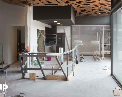 06 construccion nueva barra restaurante ohtapa ingrup estudi granollers barcelona obra reforma estructura de acero